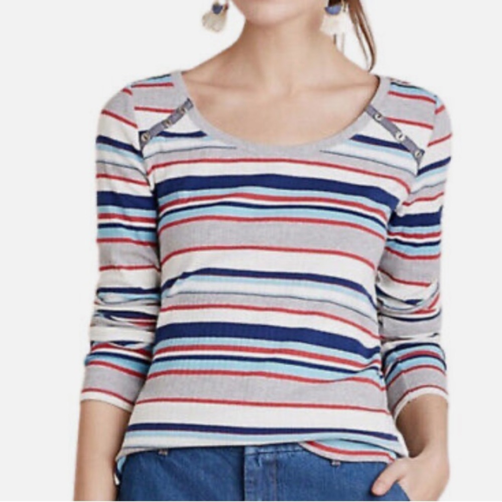 Anthropologie Postmark Joliette Striped Knit Top